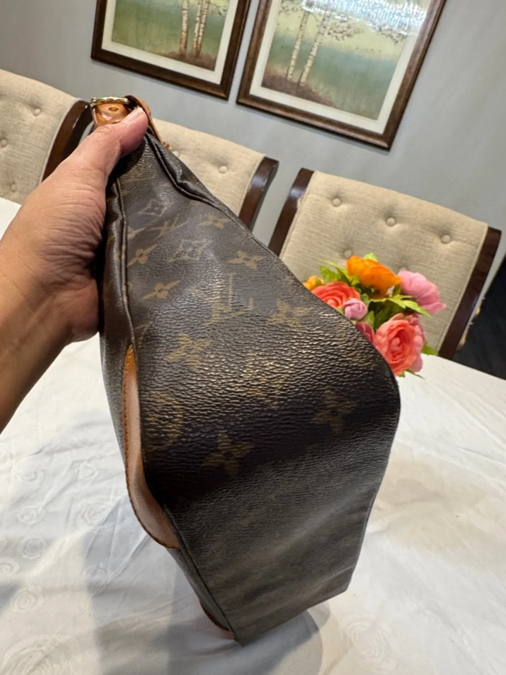 Authentic Louis Vuitton Monogram Boulogne Shoulder Bag